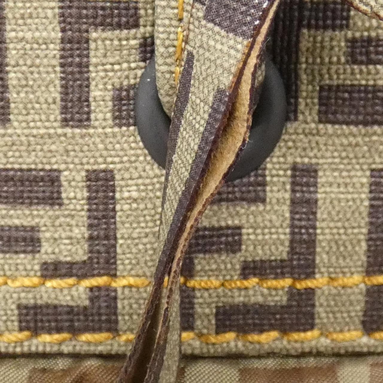 FENDI 8BN174 WTQ Bag Canvas 米色 帆布 中古品A - 縮圖 7