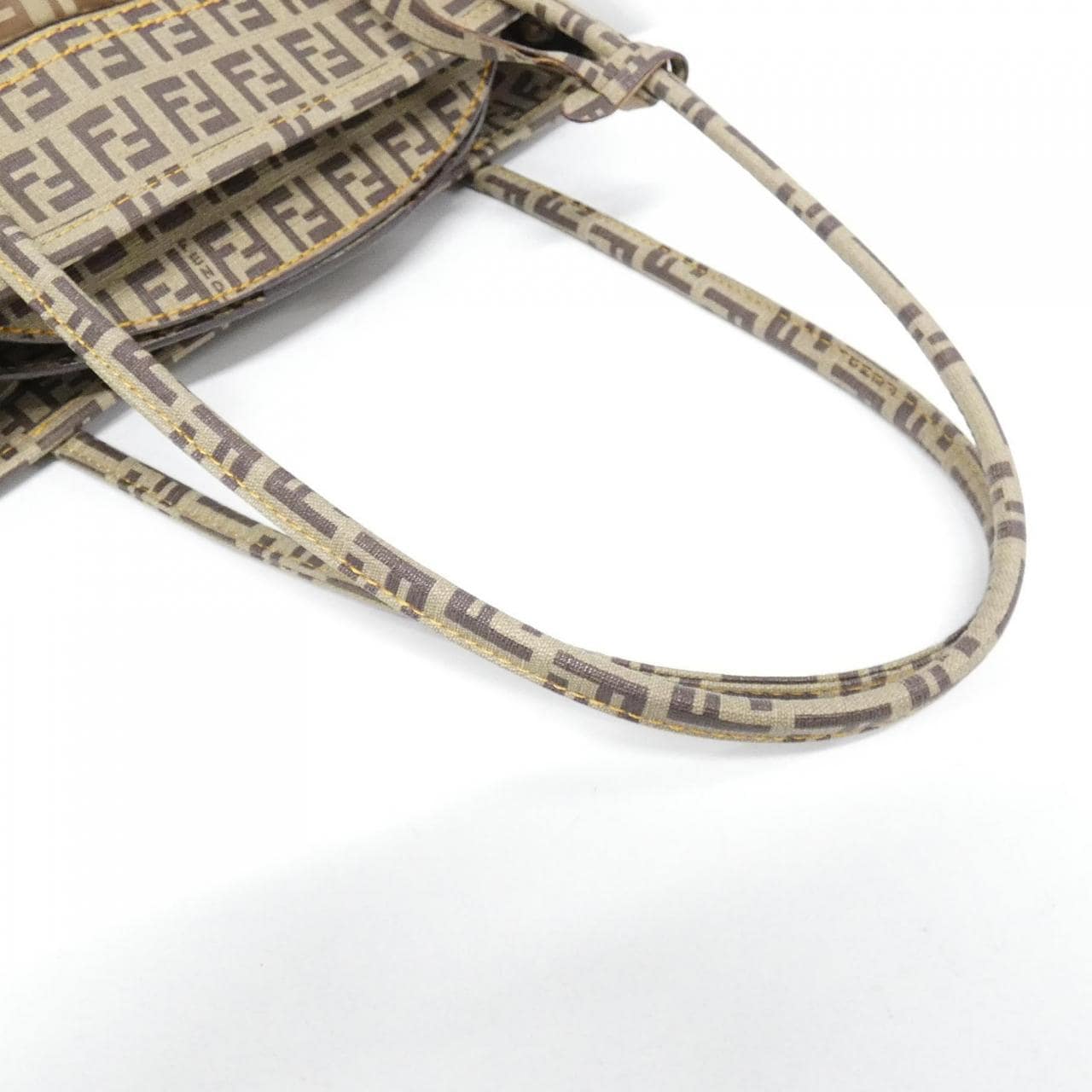 FENDI 8BN174 WTQ Bag Canvas 米色 帆布 中古品A - 縮圖 8