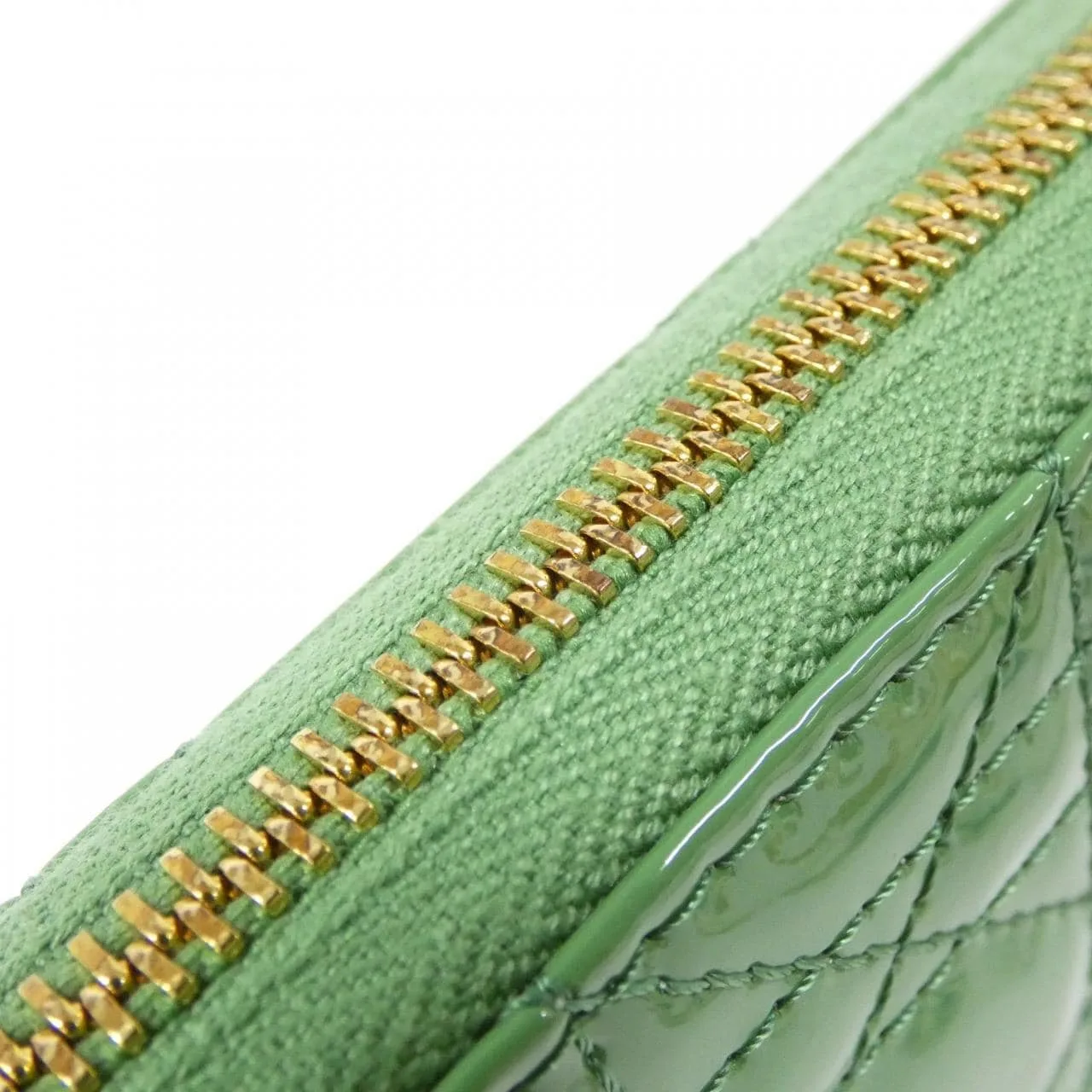 DIOR Lady Dior S0007OVRB Wallet Patent Leather Green Patent Leather Rank A - Thumbnail 4