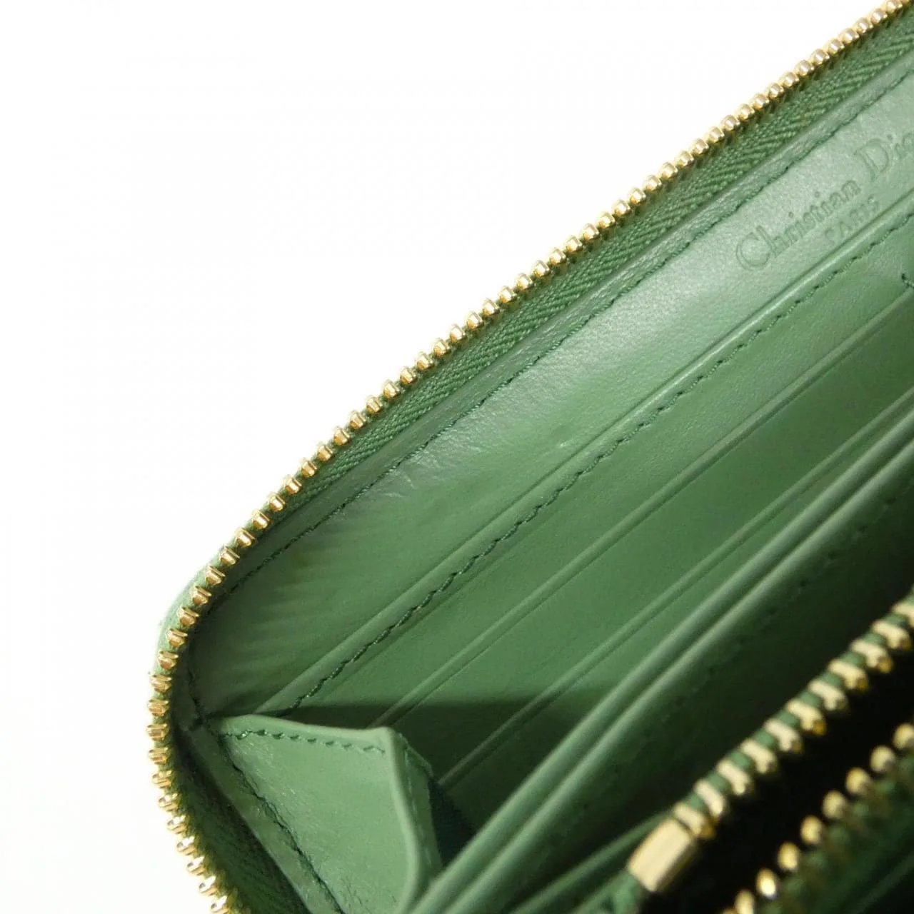 DIOR Lady Dior S0007OVRB Wallet Patent Leather Green Patent Leather Rank A - Thumbnail 8