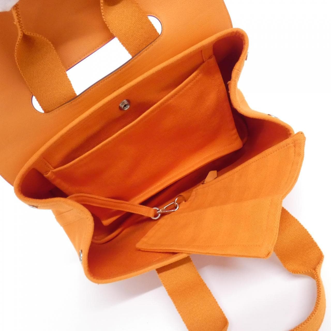 HERMES Valparaiso HERMÈS 056119CK Bag Swift Orange Swift Leather Rank A - Thumbnail 7