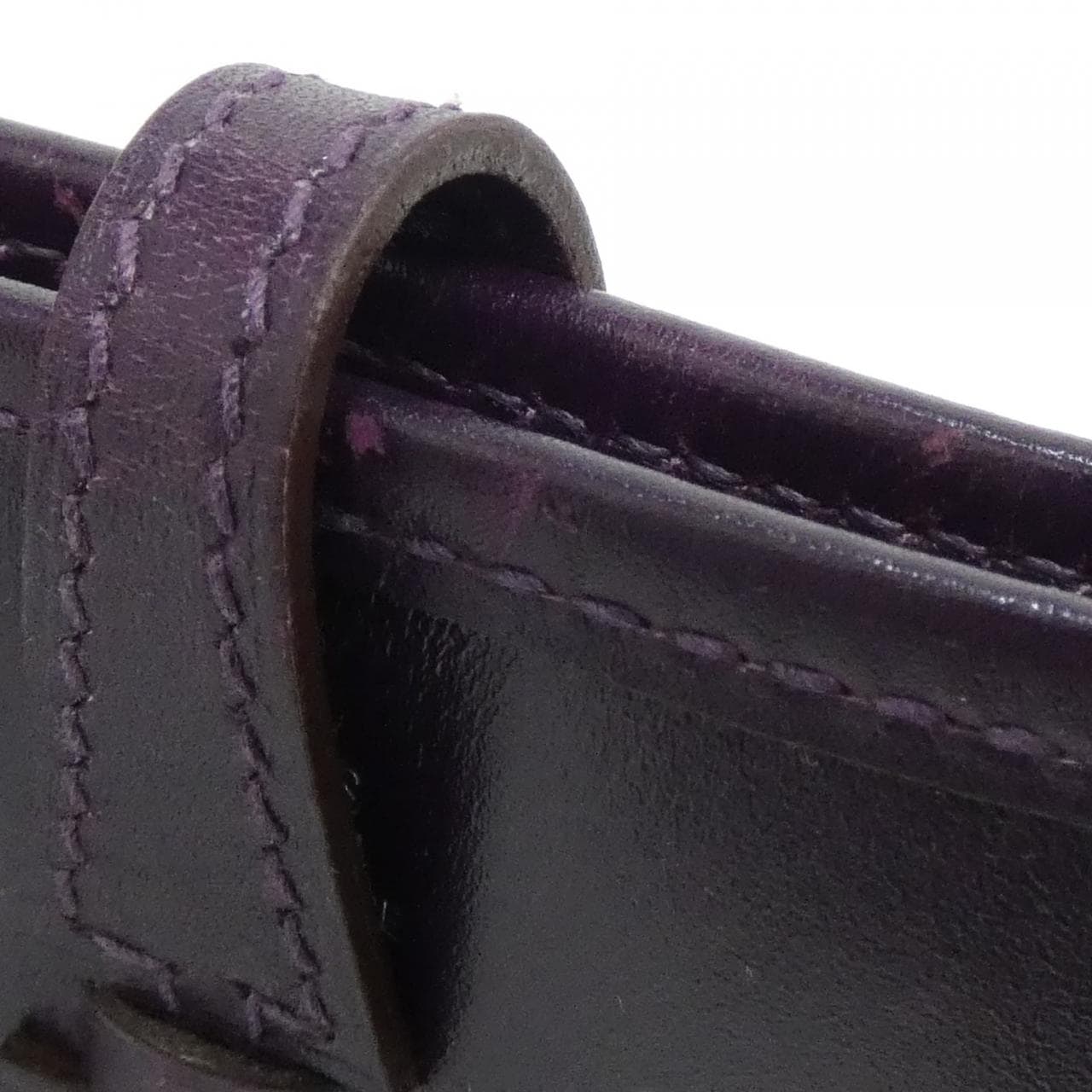 HERMES HERMÈS Evelyne Shoulder Bag Box Calf 黑色 Box 皮 中古品A - 縮圖 7