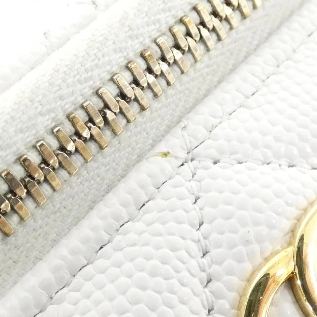 CHANEL Chanel 19 AP3079 Shoulder Grained Calfskin White Grained Calfskin Rank B - Thumbnail 7