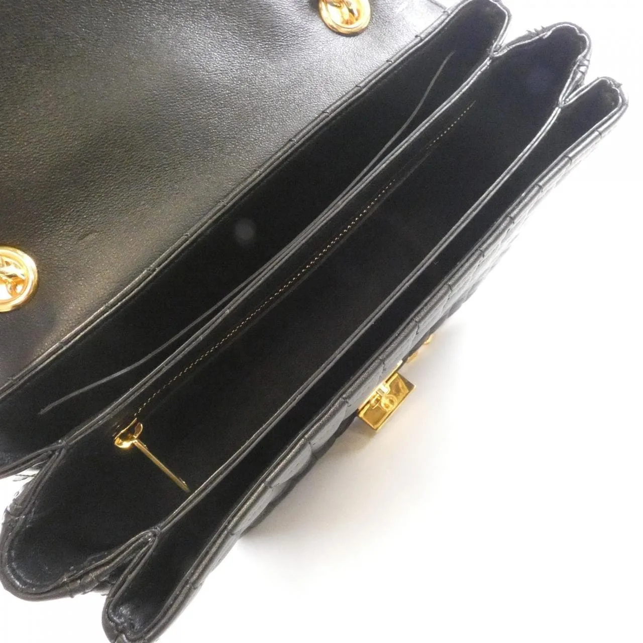 CELINE Triomphe 188403BFC Shoulder 黑色 中古品A - 縮圖 7