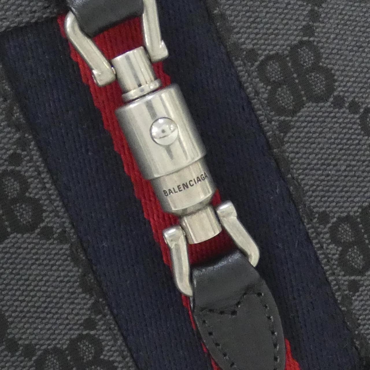 BALENCIAGA 680132 2103X Bag Canvas 黑色 帆布 中古品A - 縮圖 4