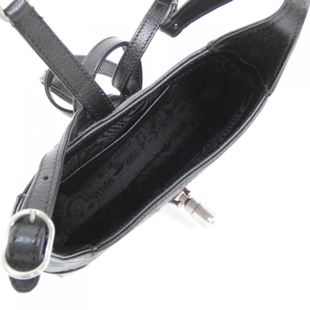 BALENCIAGA 680132 2103X Bag Canvas 黑色 帆布 中古品A - 縮圖 7