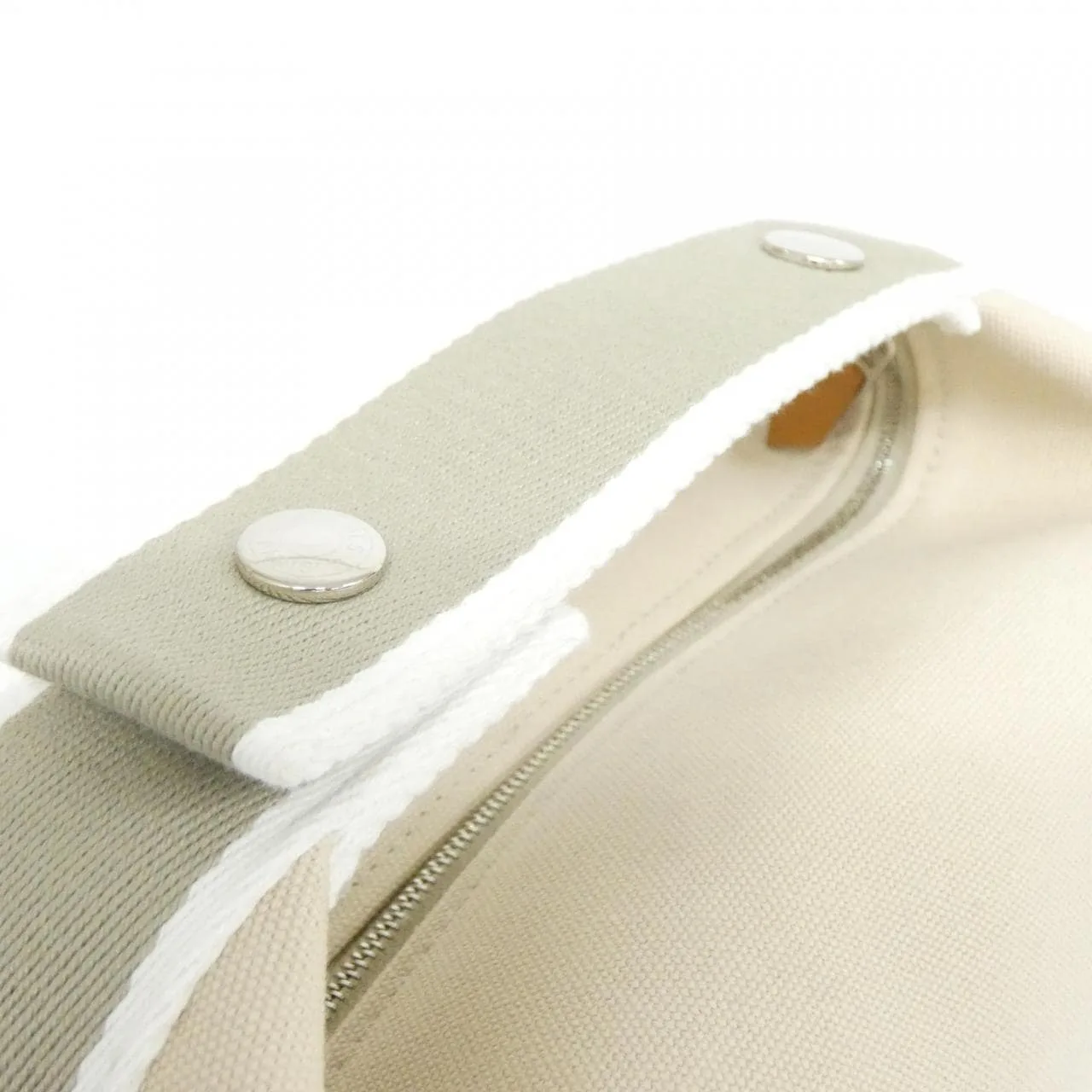 HERMES 103222M Pouch Canvas 黑色 帆布 中古品A - 縮圖 4