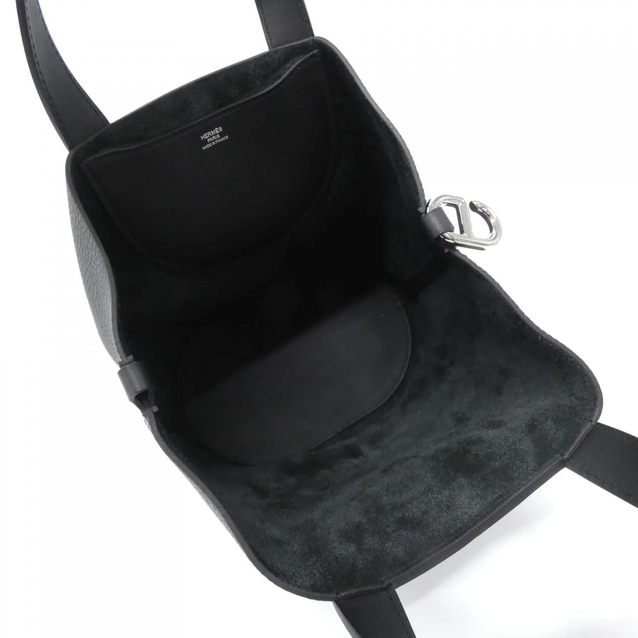 HERMES 084116CK Handbag Clemence Black Clemence Leather Rank A - Thumbnail 7