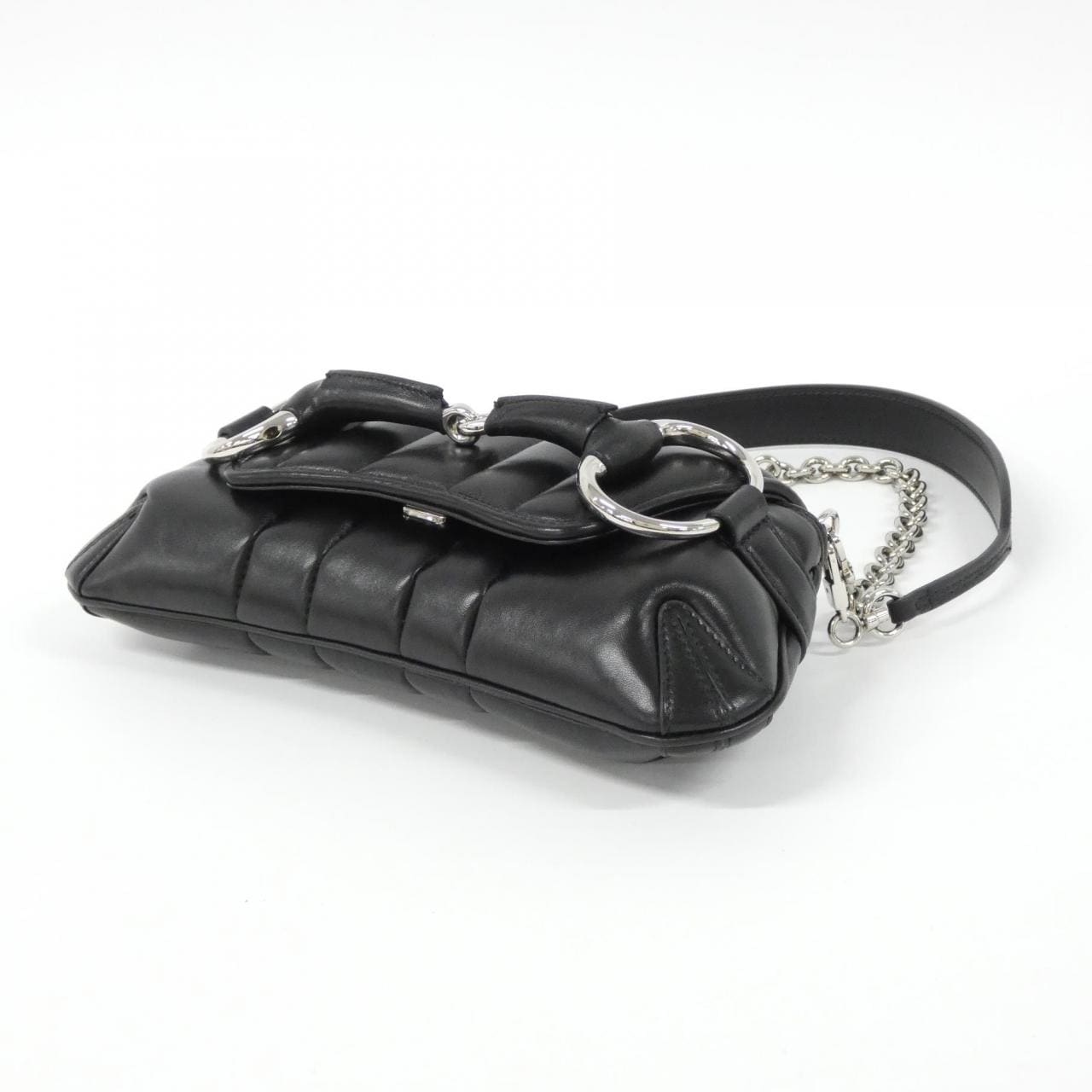 GUCCI 764339 AACU1 Shoulder Bag Leather Black Leather Rank A - Thumbnail 3