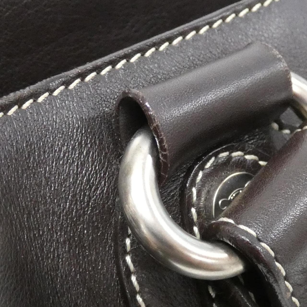 CELINE Boogie 134023S0F Bag Leather 棕色 皮革 中古品A - 縮圖 6