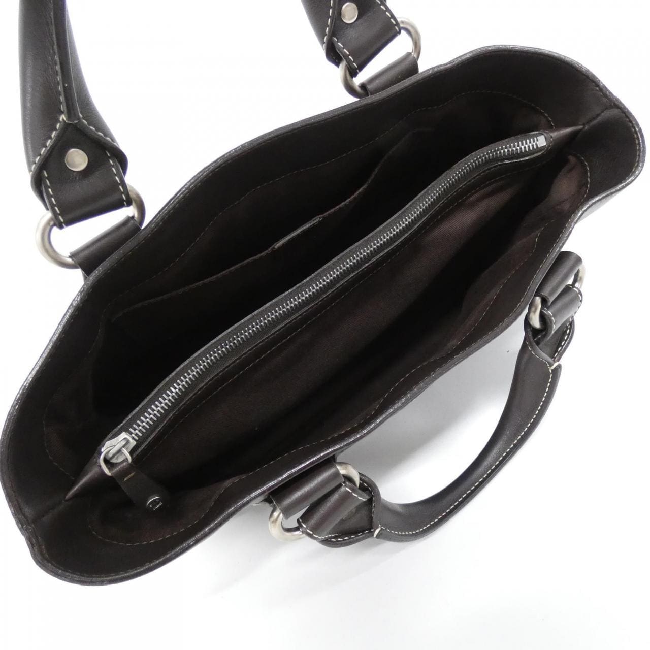 CELINE Boogie 134023S0F Bag Leather 棕色 皮革 中古品A - 縮圖 8