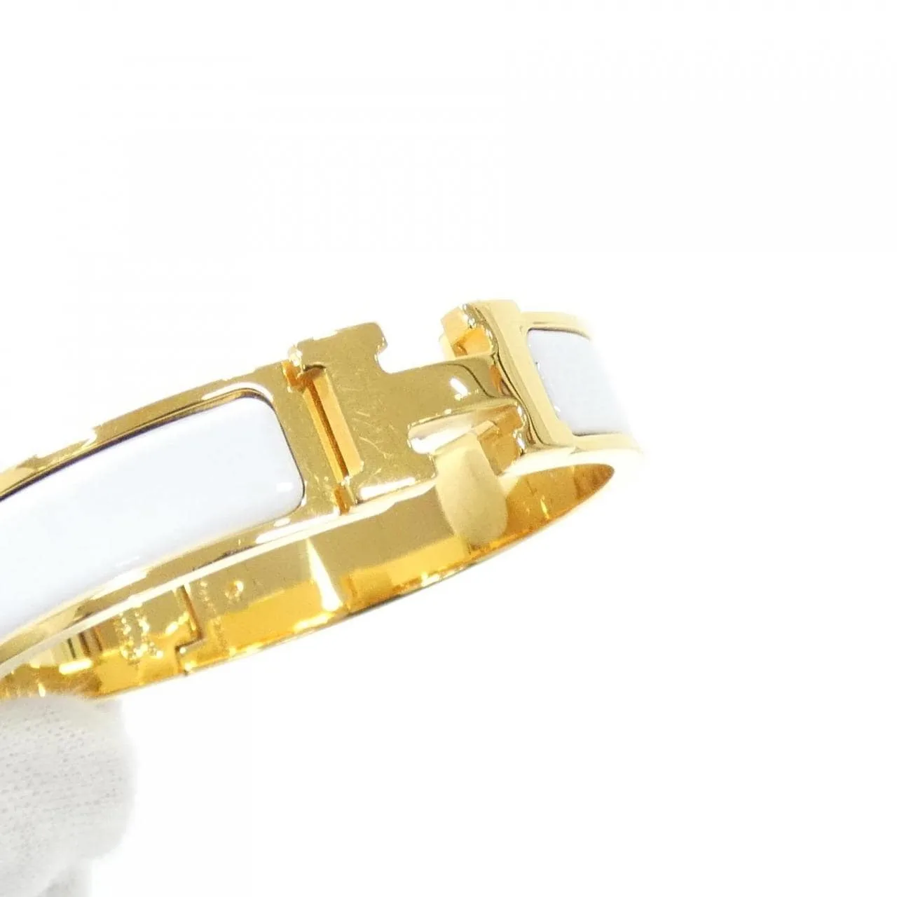 HERMES 700001F Accessories White Rank A - Thumbnail 3