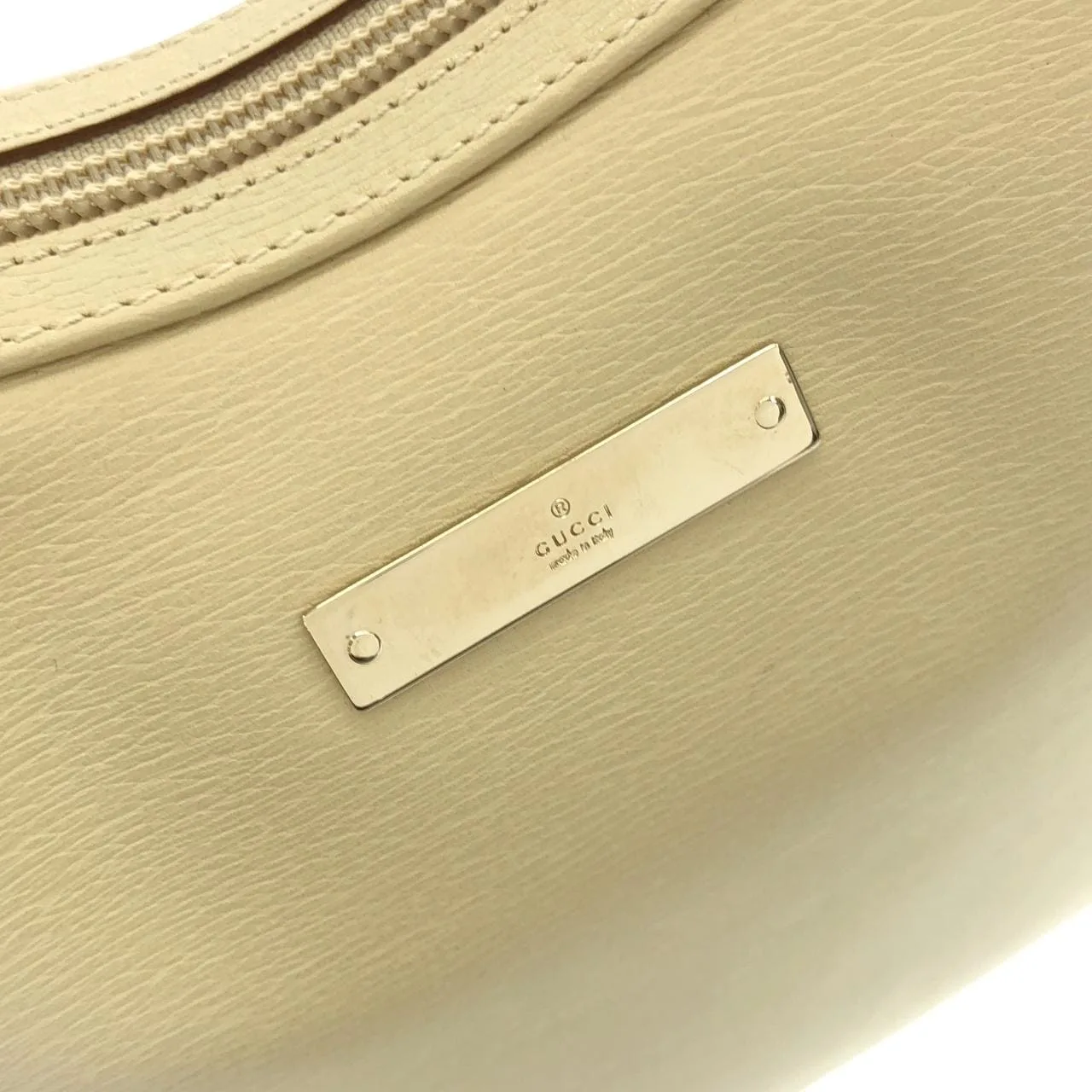 GUCCI 001 4204 Shoulder Leather 米色 皮革 中古品A - 縮圖 5