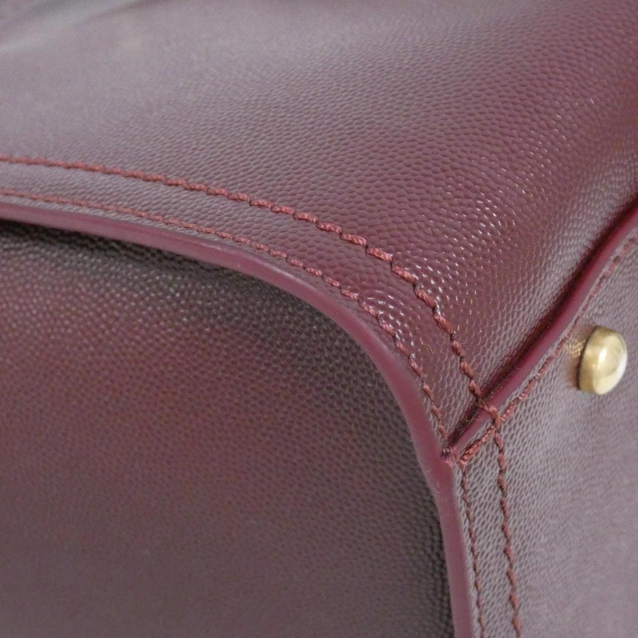 CHANEL Deauville 57069 Bag Grained Calfskin Bordeaux Grained Calfskin - Thumbnail 3