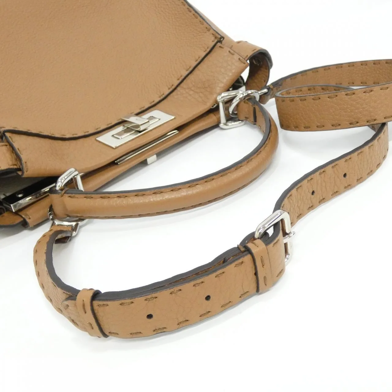 FENDI Peekaboo 8BN290 Q0J Handbag Black Rank A - Thumbnail 6