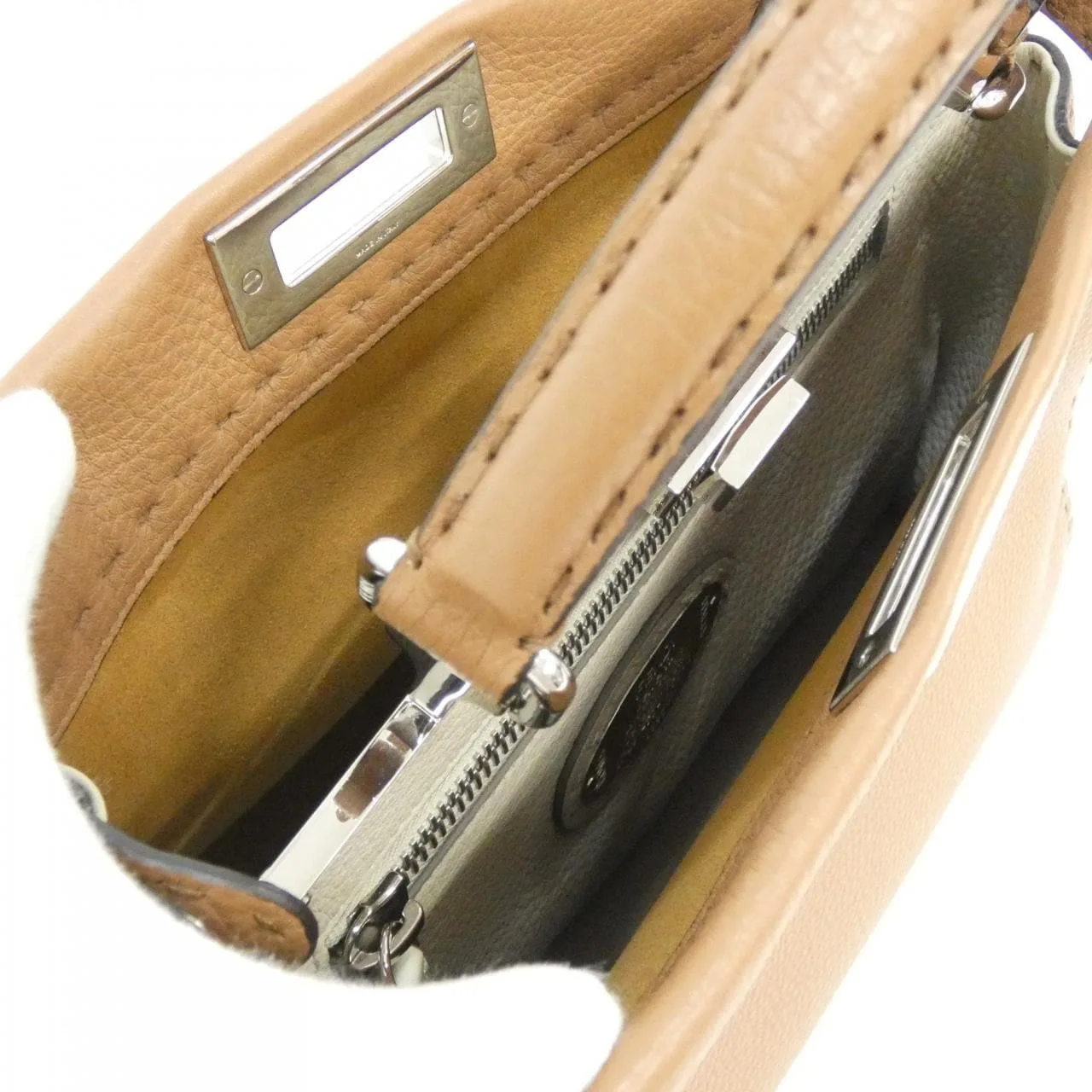 FENDI Peekaboo 8BN290 Q0J Handbag Black Rank A - Thumbnail 7