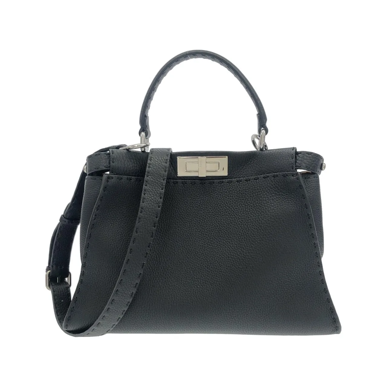 FENDI Peekaboo 8BN290 Q0J Handbag Black