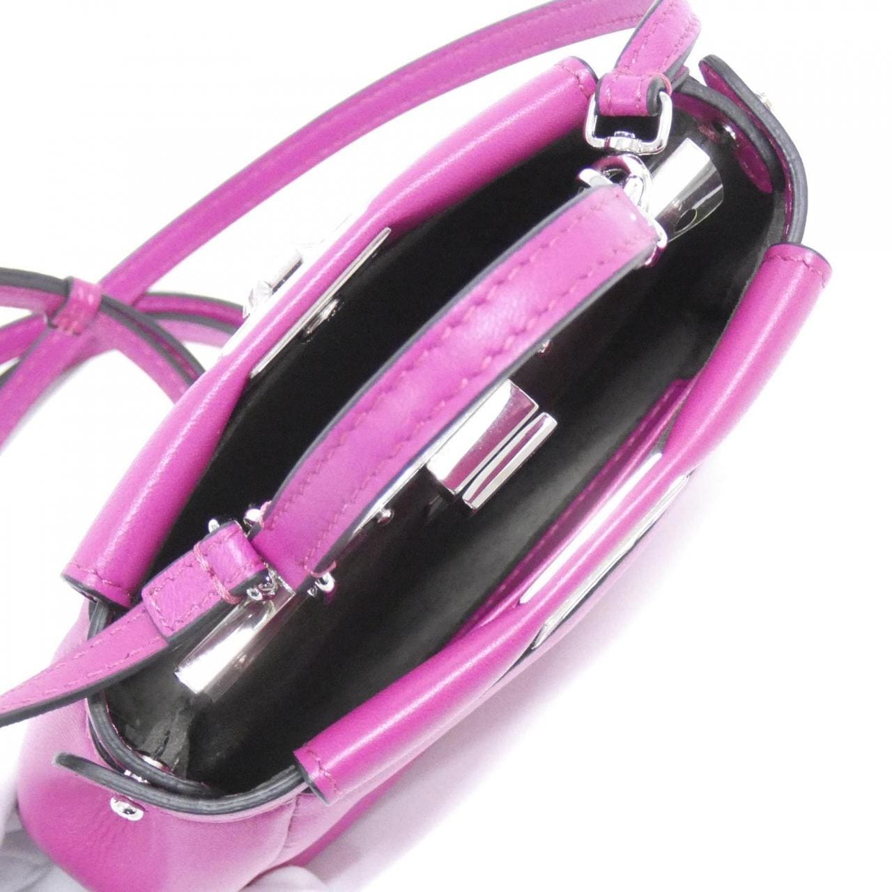 FENDI Peekaboo 8M0355 K47 Bag Lambskin Black Lambskin - Thumbnail 5