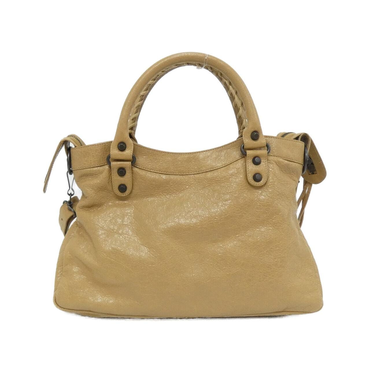 BALENCIAGA 240579 D94JT Bag Lambskin 黑色 羊皮 中古品A - 縮圖 2