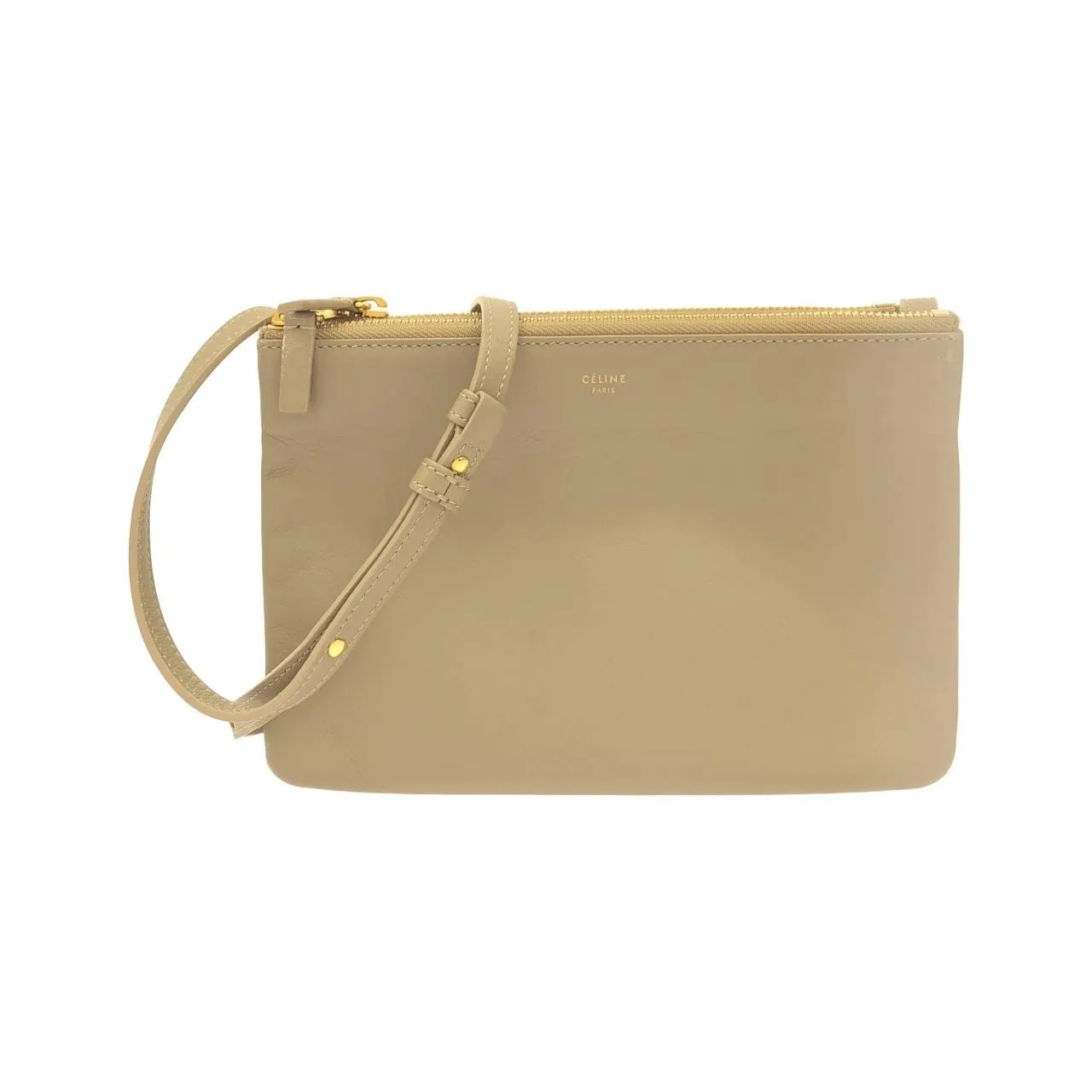 CELINE 165113ETA Shoulder Lambskin Black