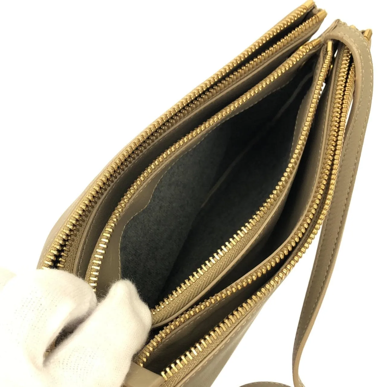 CELINE 165113ETA Shoulder Lambskin Black Lambskin - Thumbnail 9