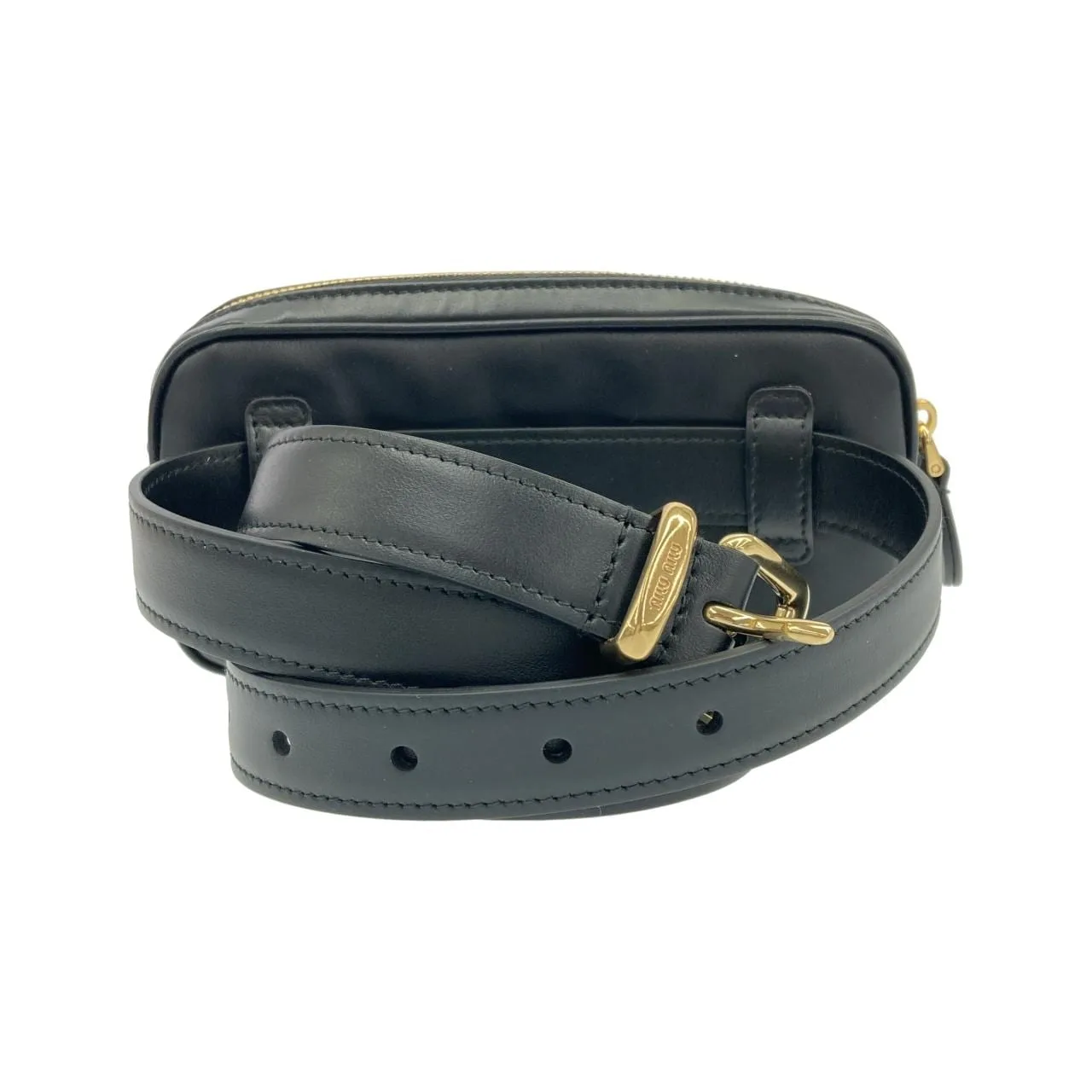 MIU MIU DNP104 Belt 黑色 中古品A - 縮圖 2