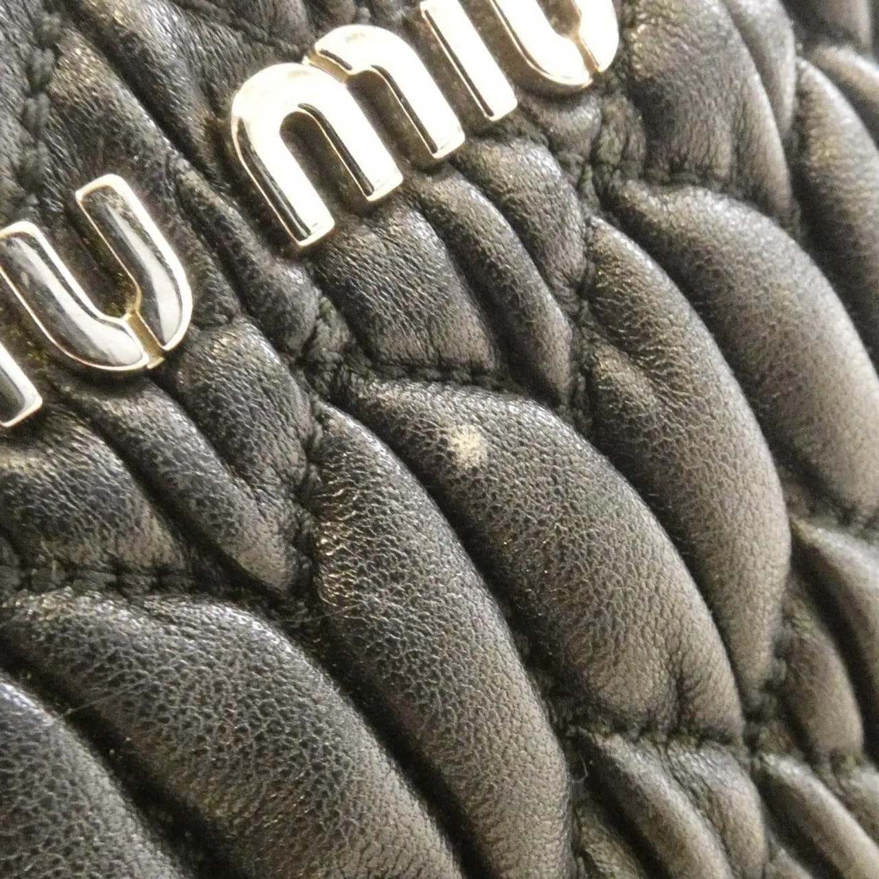 MIU MIU 5BAO67 Handbag 黑色 中古品B - 縮圖 4