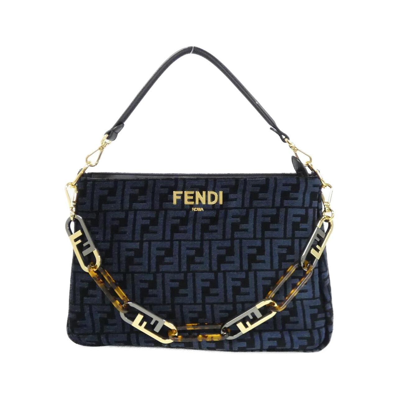 FENDI 8BR805 ALFV Shoulder Bag Cotton