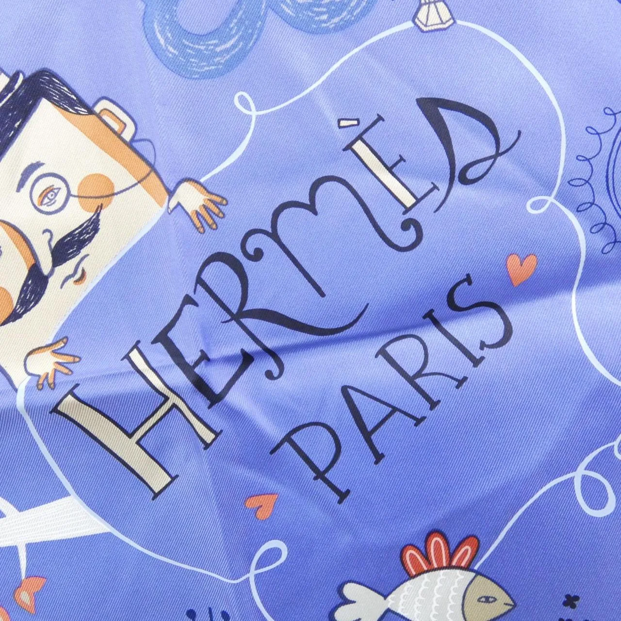 HERMES 002959S Scarf 黑色 中古品A - 縮圖 2