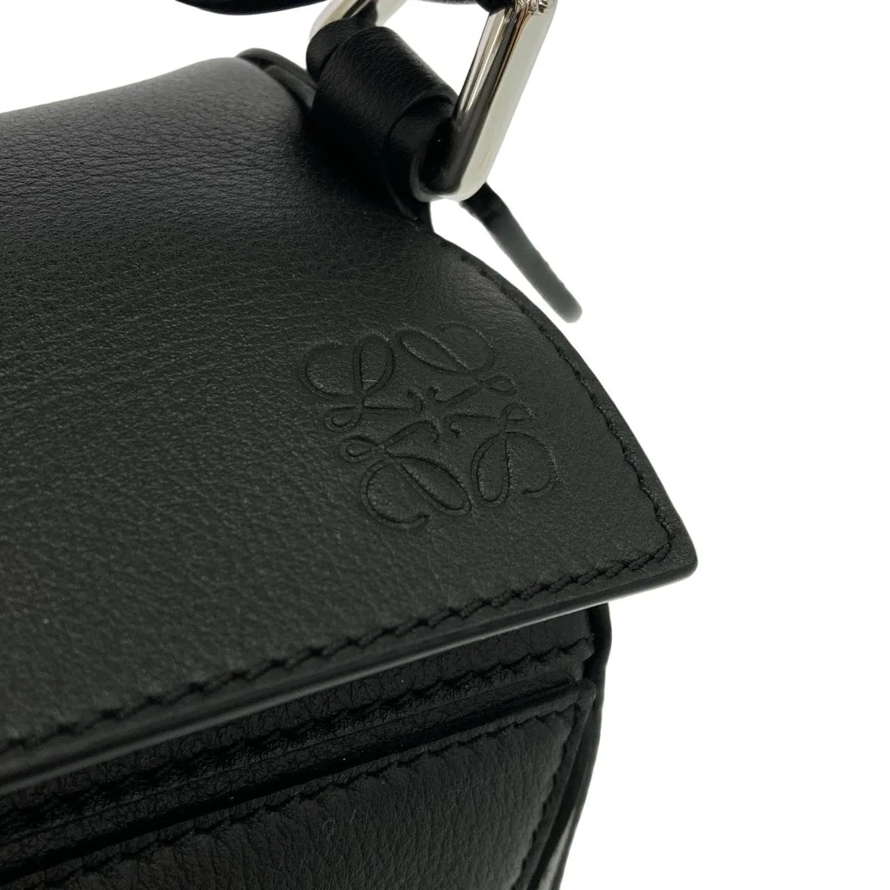LOEWE Puzzle 322 30 S21 Handbag 黑色 中古品A - 縮圖 4