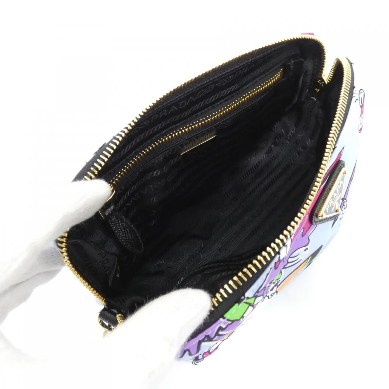 PRADA 1NS693 Pouch Black Rank A - Thumbnail 7