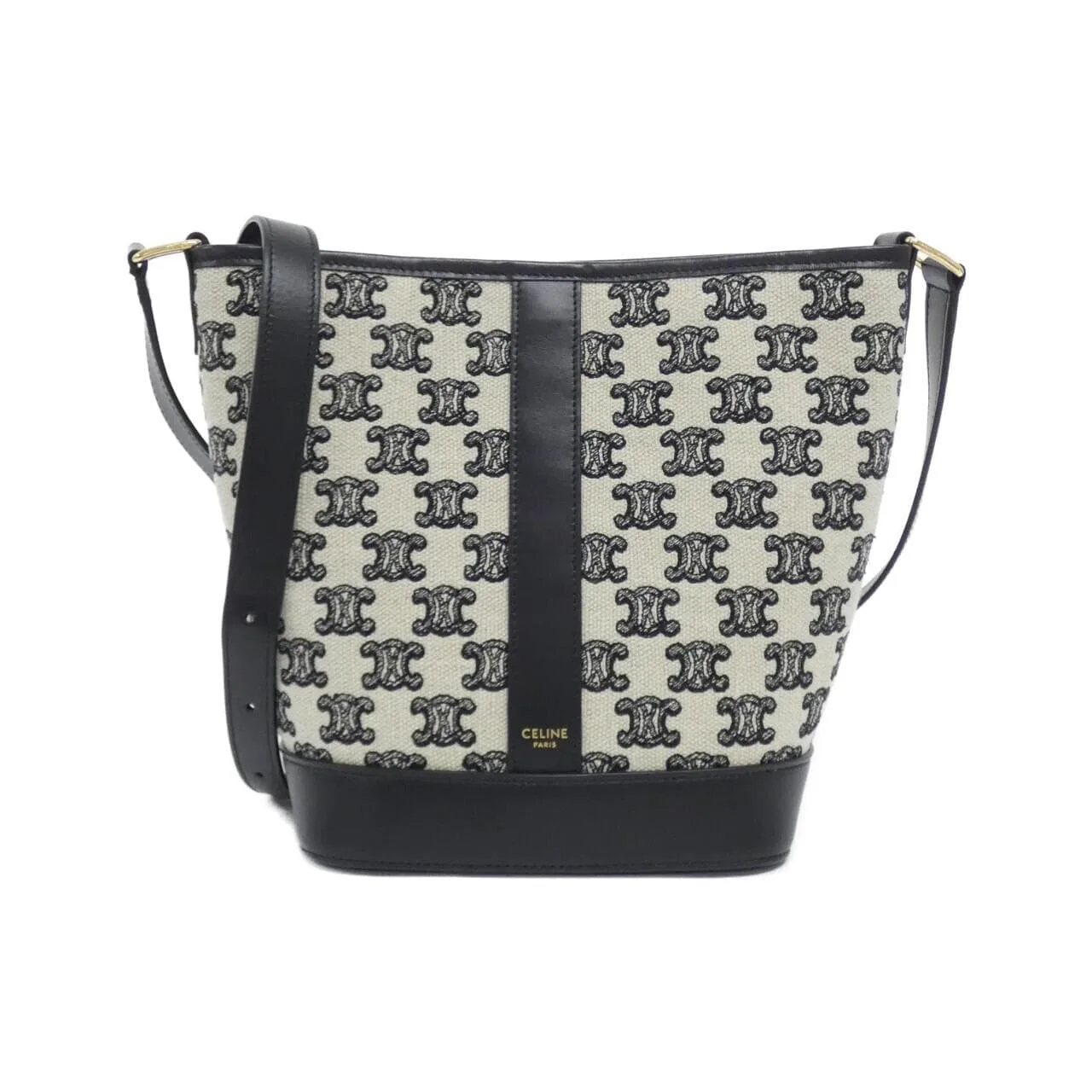 CELINE Triomphe 191442CS8 Shoulder Canvas Black