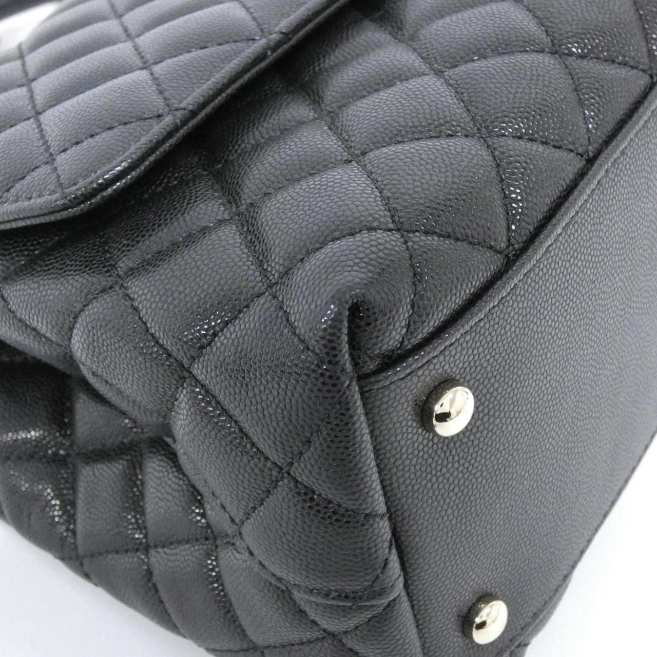 CHANEL Matelasse 92991 Bag Grained Calfskin Black Grained Calfskin - Thumbnail 3