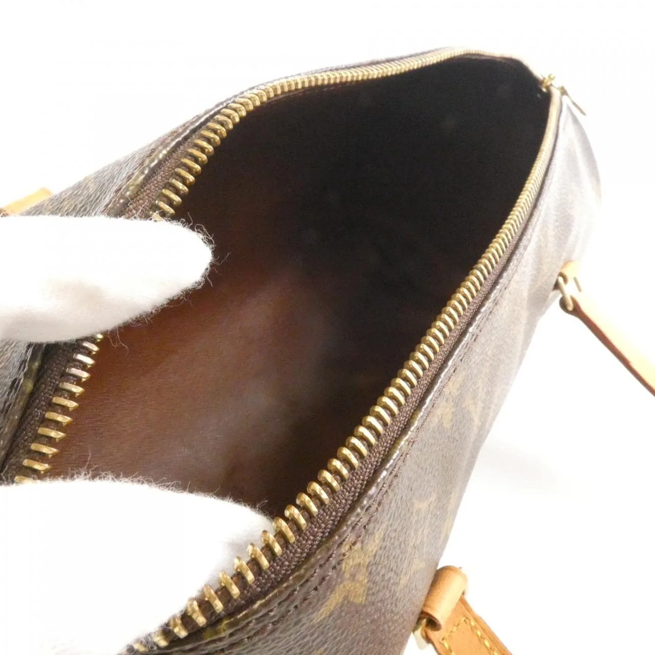 LOUIS VUITTON Papillon M51385 Handbag Monogram 黑色 Monogram 中古品B - 縮圖 6