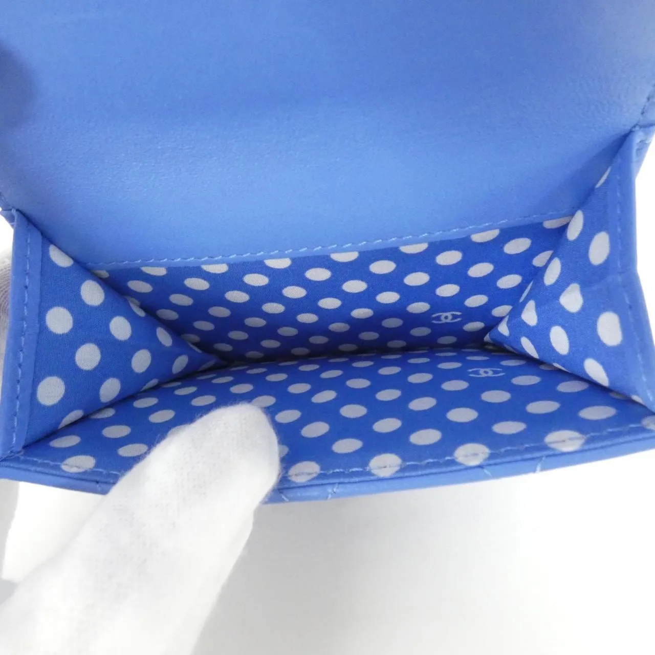 CHANEL Chanel 19 AP3808 Wallet Lambskin 藍色 羊皮 中古品A - 縮圖 5