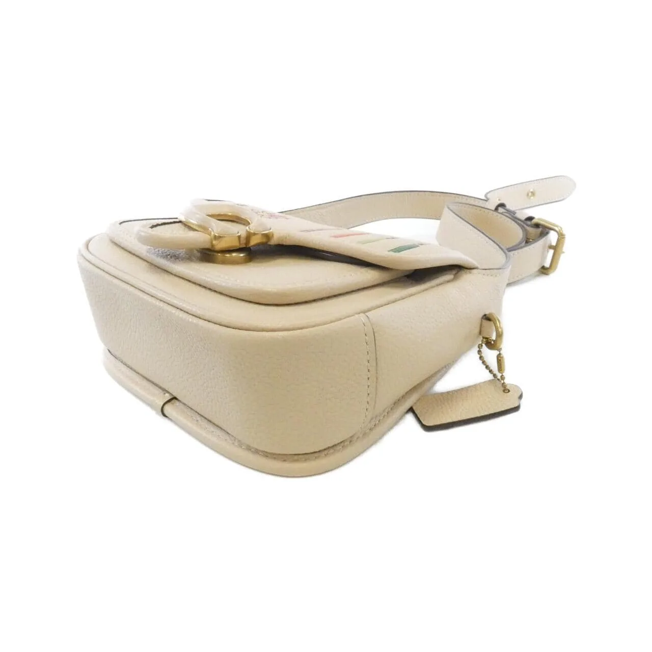 COACH CK397 Shoulder Leather 米色 皮革 中古品A - 縮圖 3