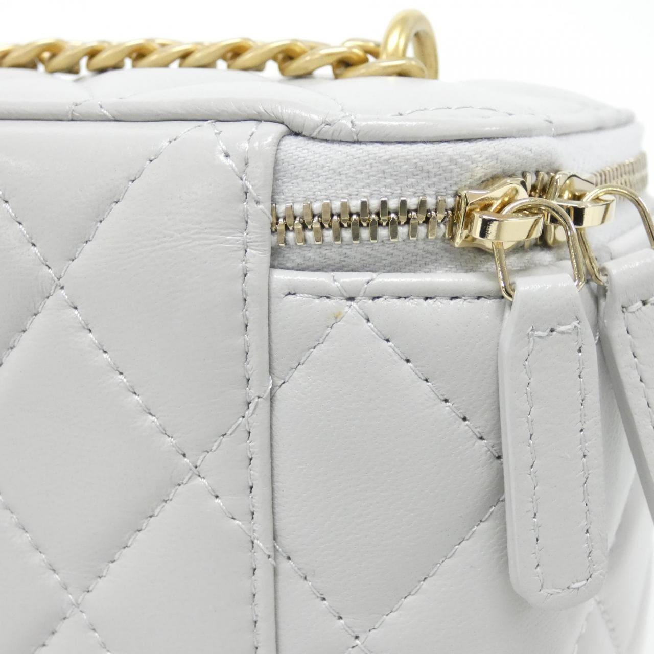 CHANEL AP3204 Shoulder Bag Lambskin Grey Lambskin - Thumbnail 5