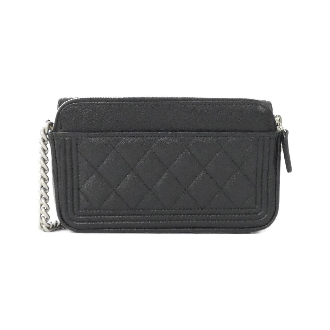 CHANEL Boy Chanel AP3013 Wallet Grained Calfskin 黑色 荔枝紋牛皮 中古品A - 縮圖 2