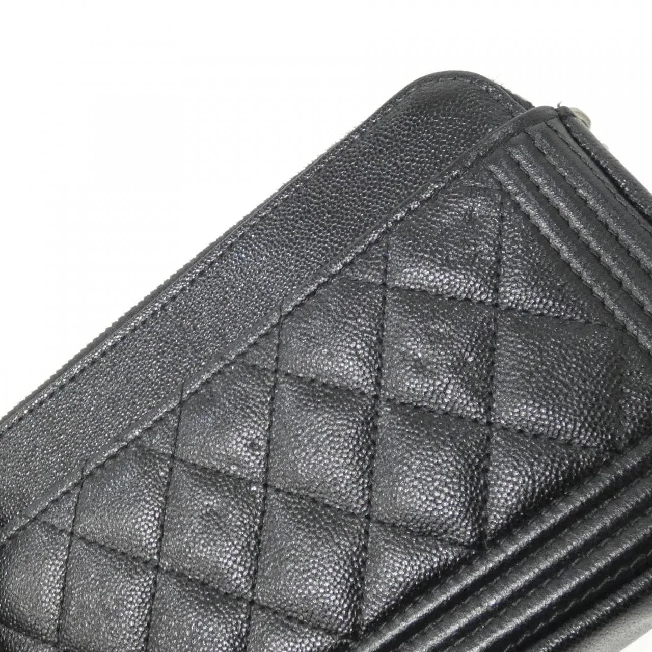 CHANEL Boy Chanel AP3013 Wallet Grained Calfskin 黑色 荔枝紋牛皮 中古品A - 縮圖 5