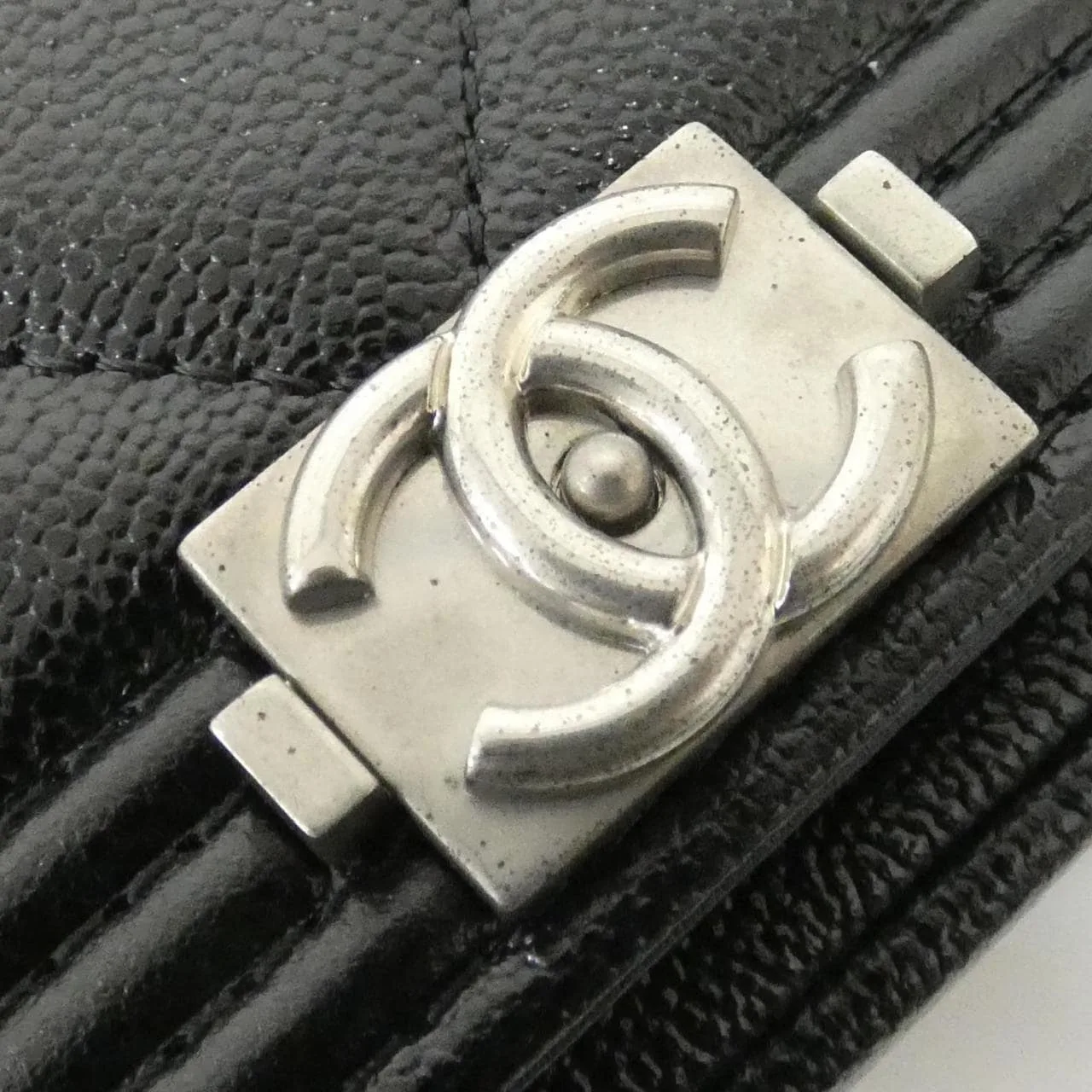 CHANEL Boy Chanel AP3013 Wallet Grained Calfskin 黑色 荔枝紋牛皮 中古品A - 縮圖 6