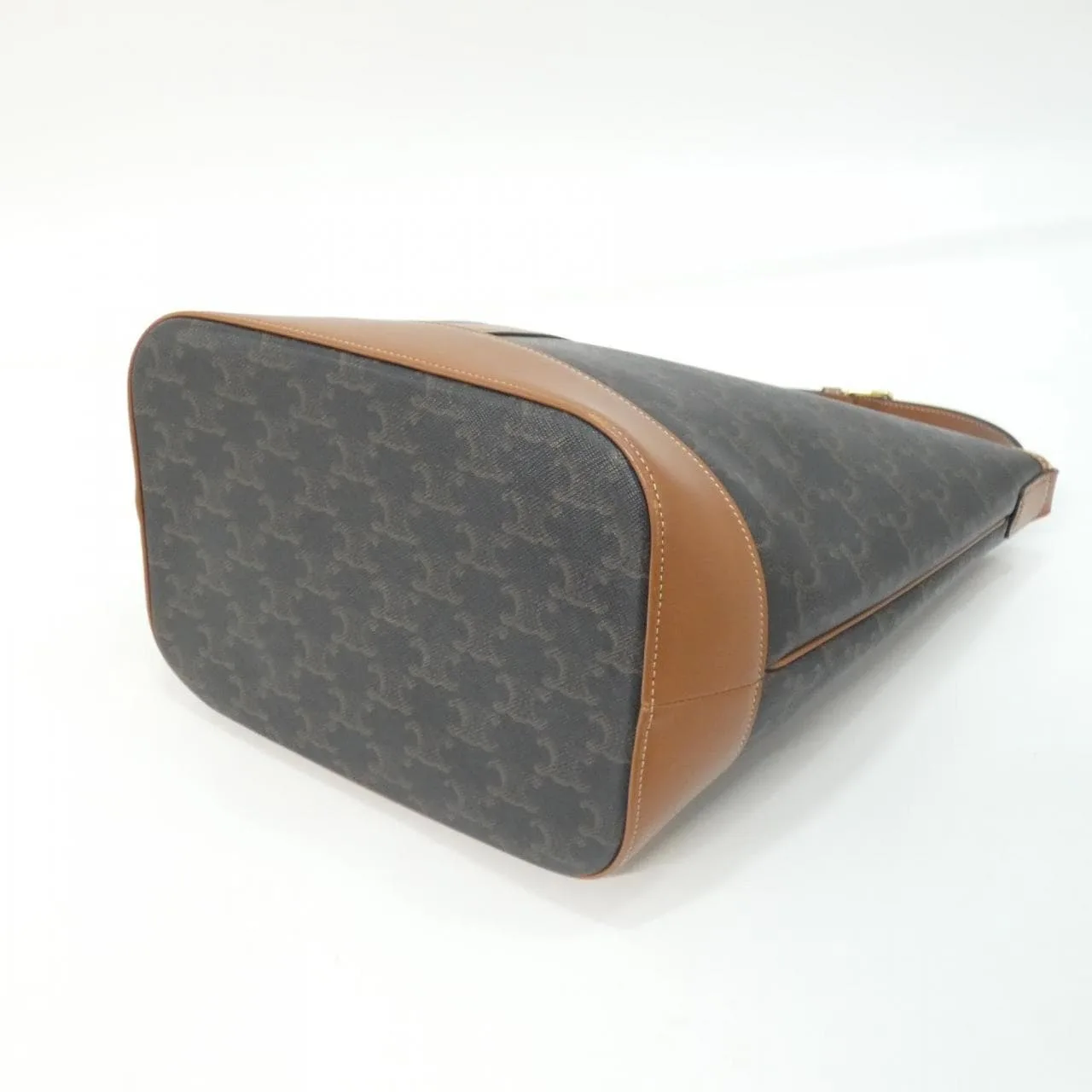 CELINE Triomphe 191132CAS Shoulder Canvas 黑色 帆布 中古品A - 縮圖 3