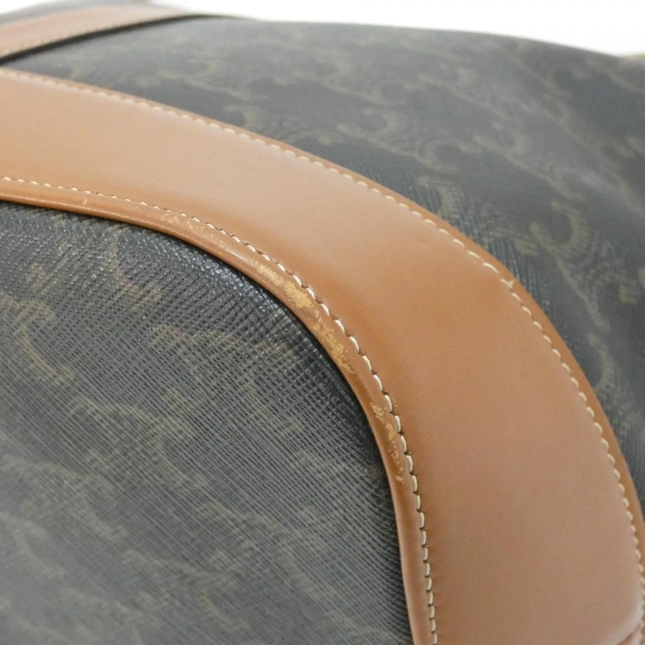 CELINE Triomphe 191132CAS Shoulder Canvas 黑色 帆布 中古品A - 縮圖 4