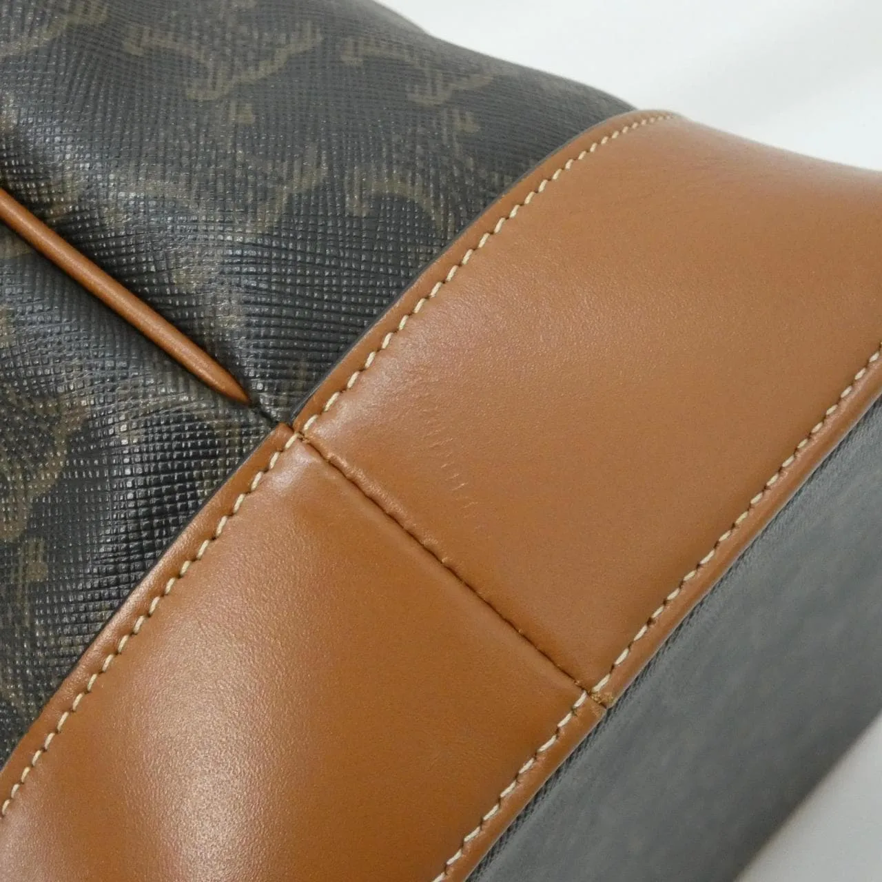 CELINE Triomphe 191132CAS Shoulder Canvas 黑色 帆布 中古品A - 縮圖 5