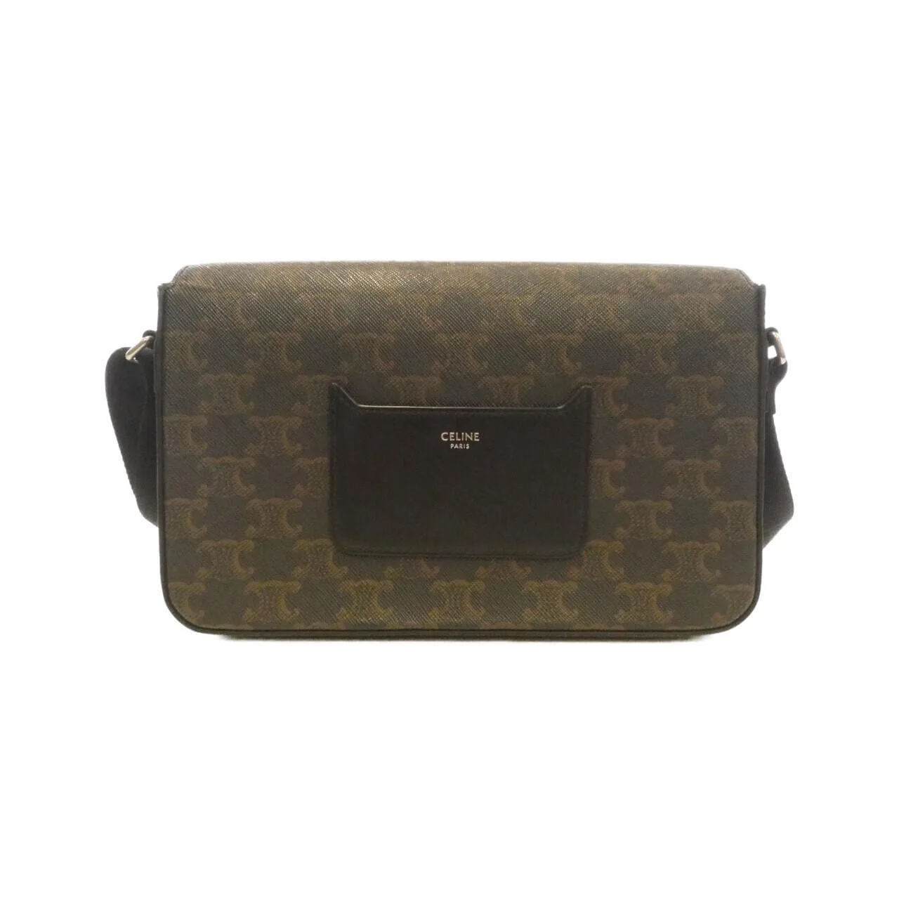 CELINE 111592ETH Shoulder Canvas 黑色 帆布 中古品A - 縮圖 2