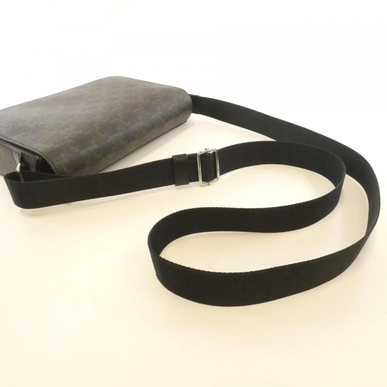 CELINE 111592ETH Shoulder Canvas 黑色 帆布 中古品A - 縮圖 4