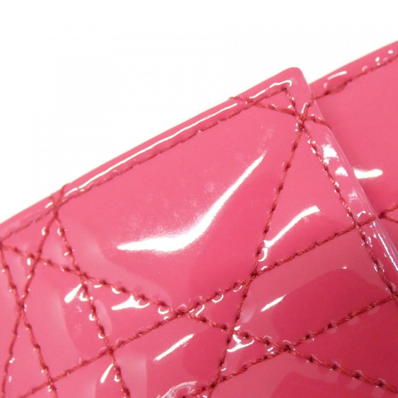 DIOR Lady Dior S0181OVRB Wallet Patent Leather Black Patent Leather Rank A - Thumbnail 4
