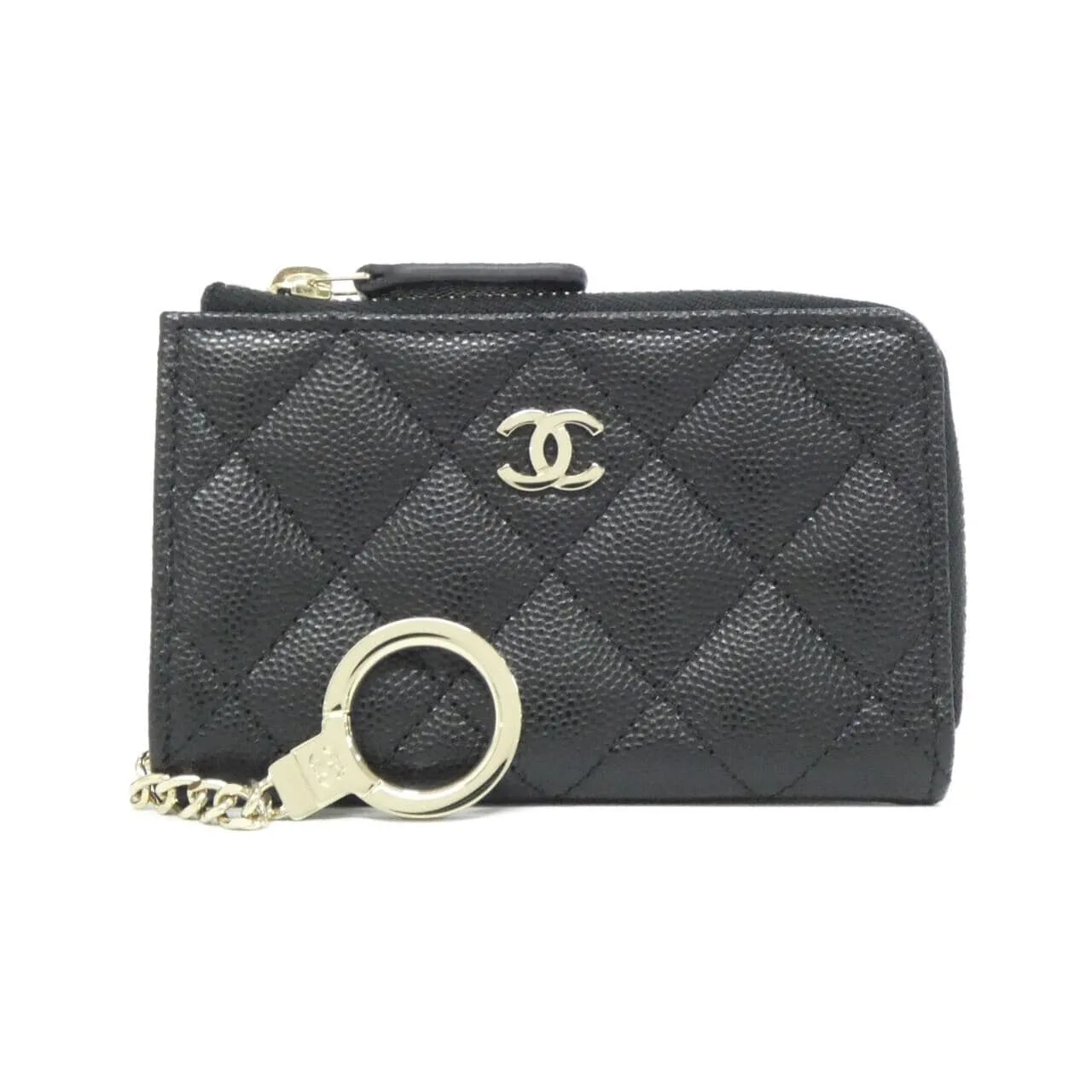 CHANEL Timeless Classic AP0221 Coin Case Grained Calfskin Black