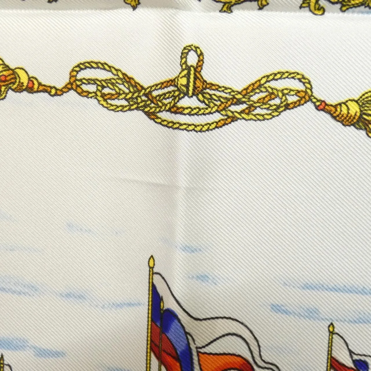 HERMES Scarf White Rank A - Thumbnail 4