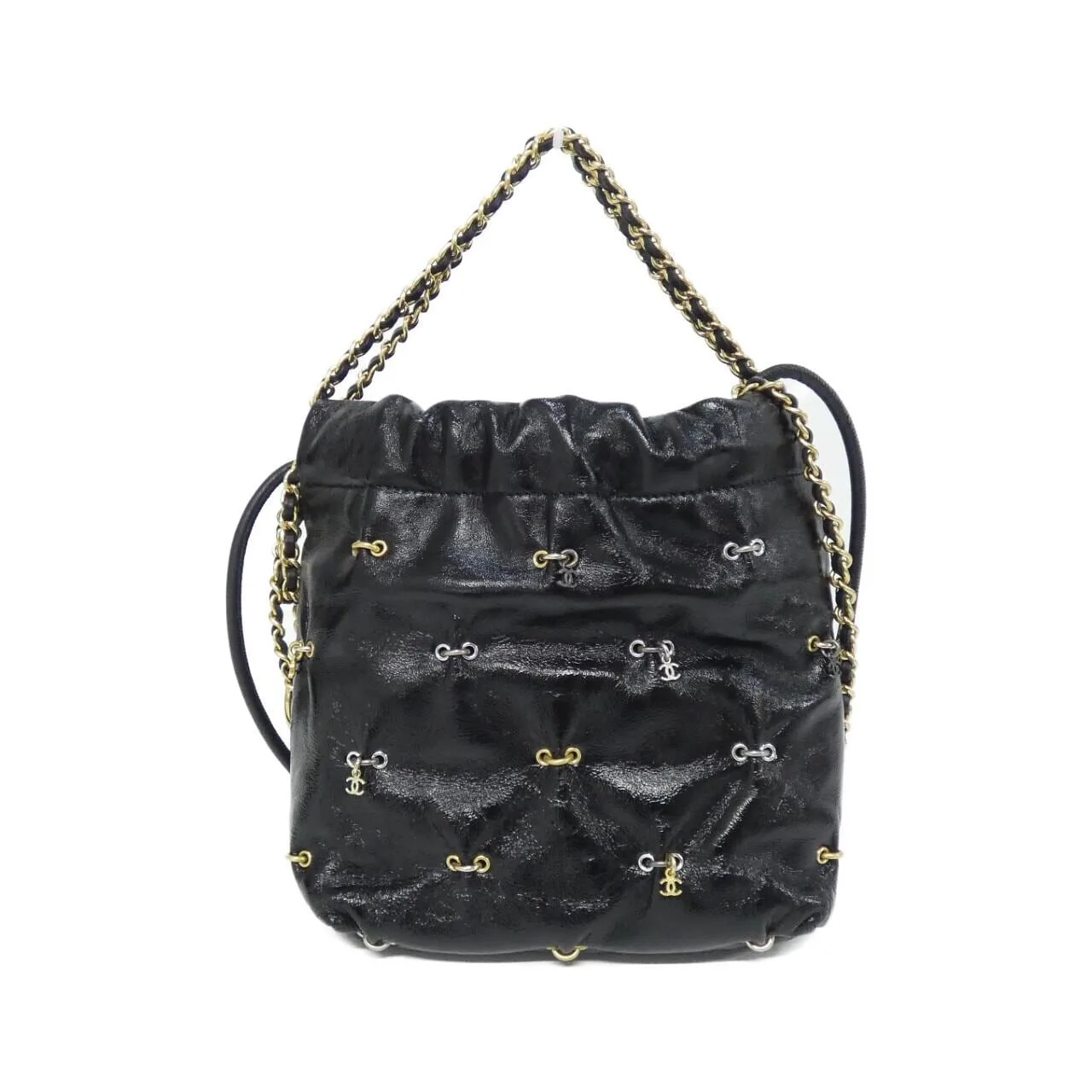 CHANEL Chanel 22 AS3980 Handbag Lambskin Black Lambskin Rank A - Thumbnail 2