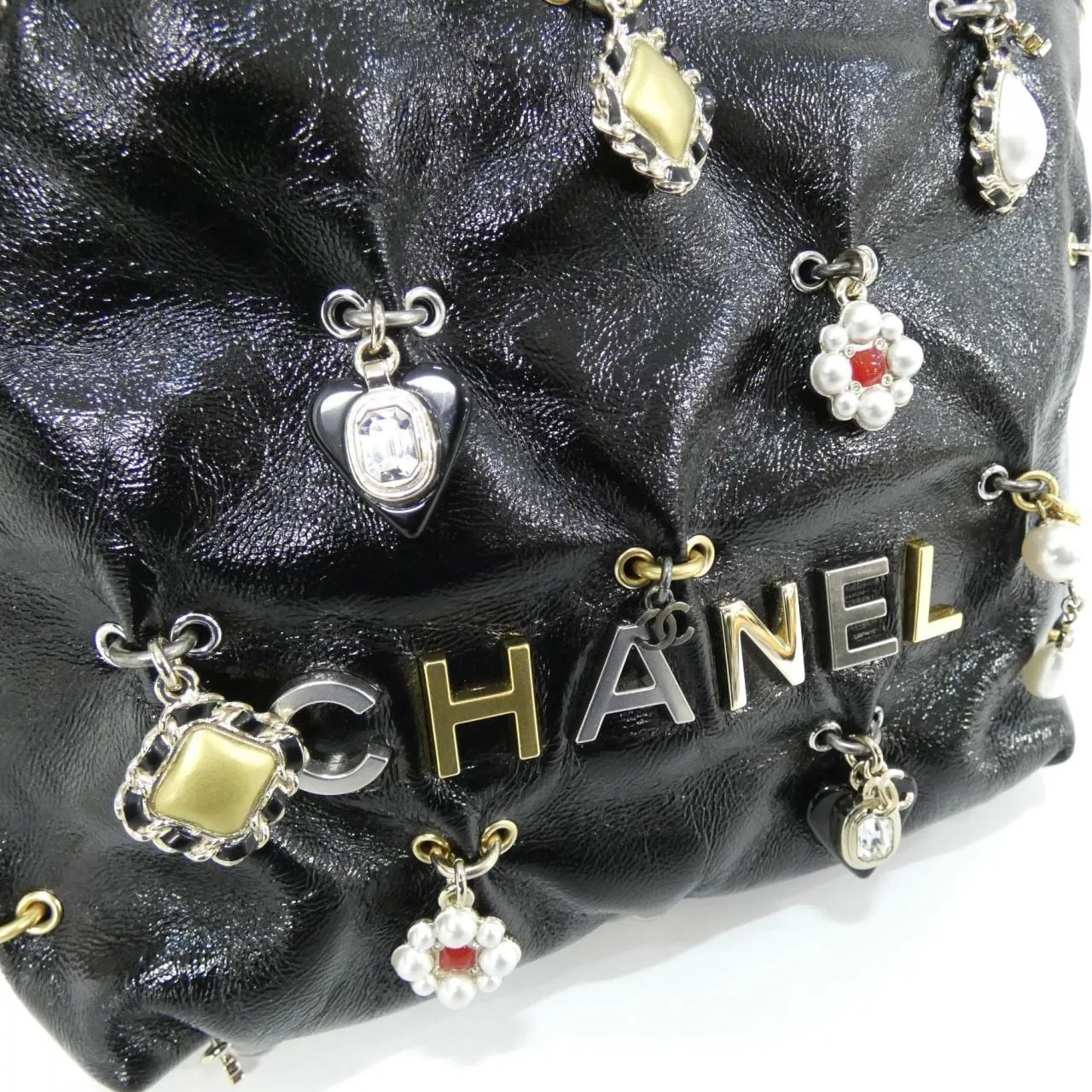 CHANEL Chanel 22 AS3980 Handbag Lambskin Black Lambskin Rank A - Thumbnail 4